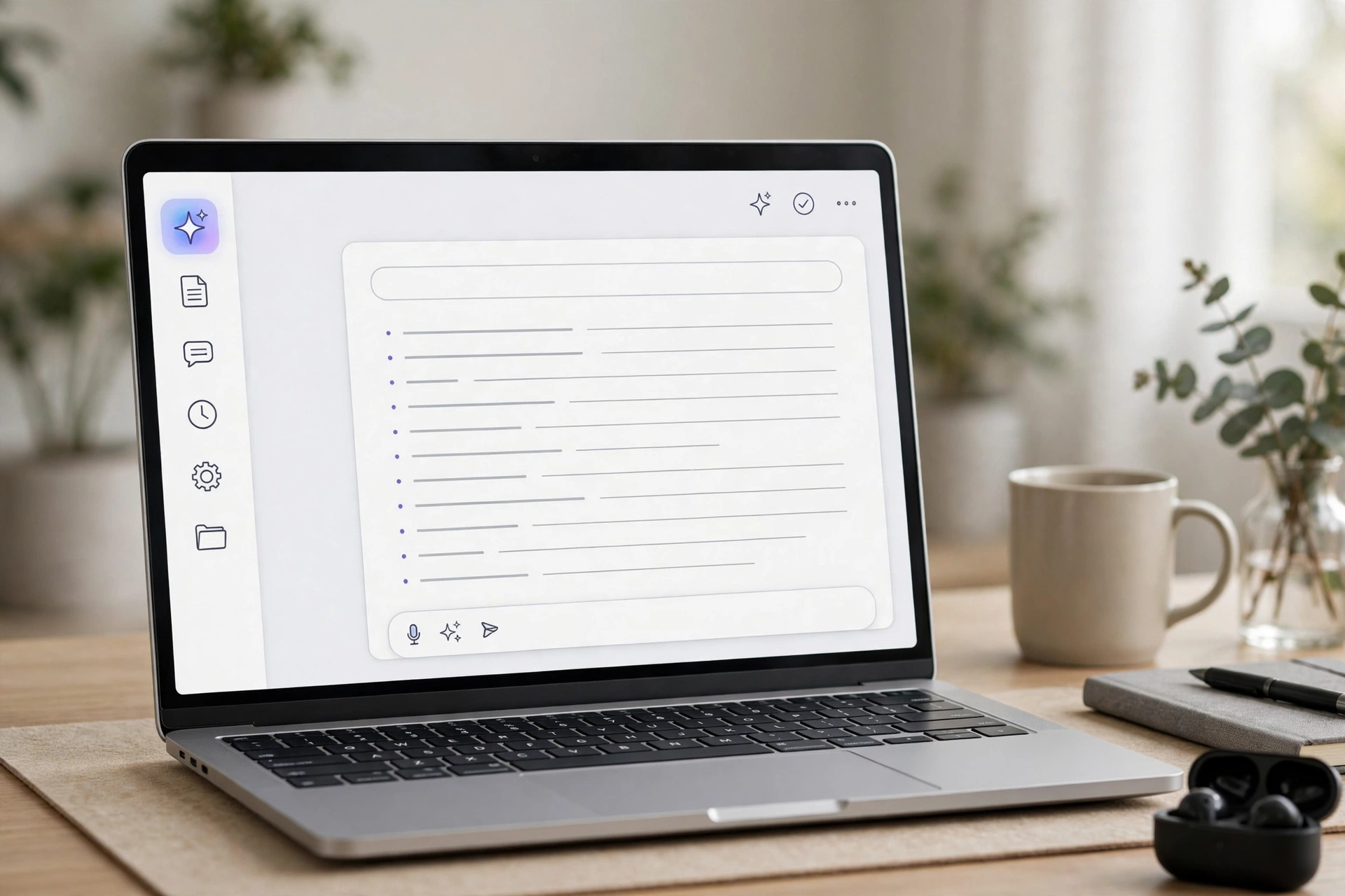 AI writing assistant helping a freelancer draft a client proposal