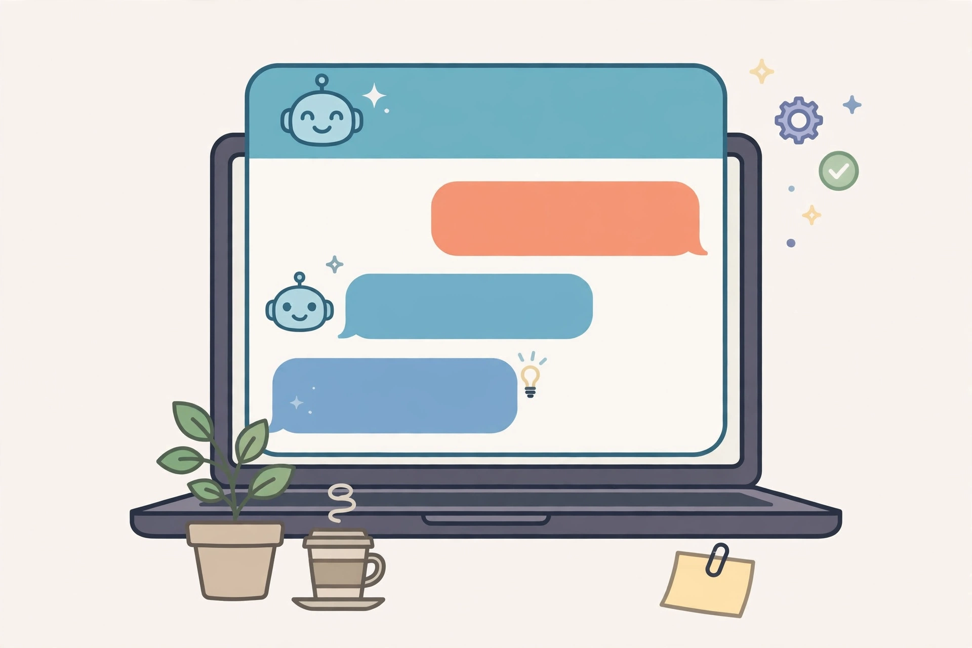AI chatbot answering customer questions for a small business
